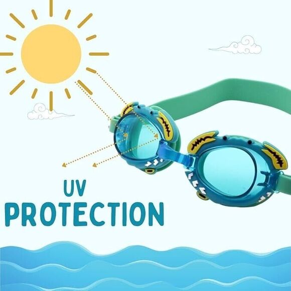 Kids Swimming Goggles, Anti-Fog, Leak-Proof, Comfortable Fit, Ages 3-6 UV - Picture 5 of 5